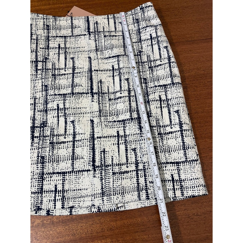 NWT‎ M.M.LaFleur Noho 1.0 Skirt Size 10 Cubist Jacquard Ivory Galaxy Blue Casual - Picture 7 of 16